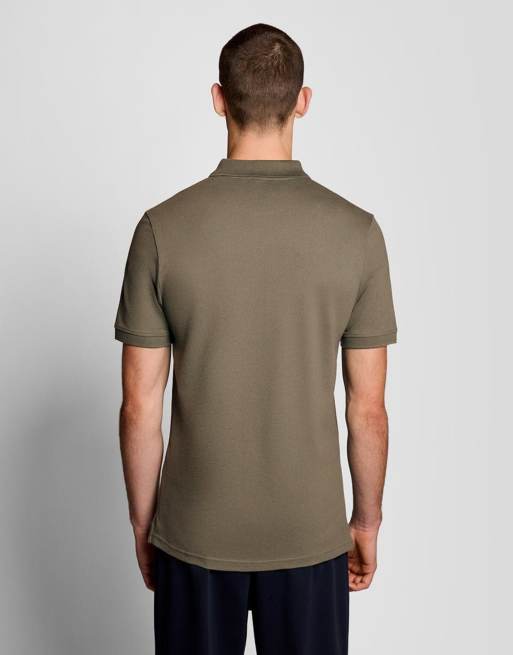 Lyle & Scott effen poloshirt met korte mouwen in w837 woolwich, 4 van 6