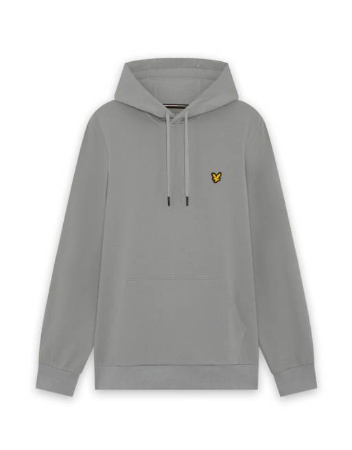 Lyle & Scott felpa con cappuccio in pile midlayer fly in y106 ultimate grey, 5 di 6