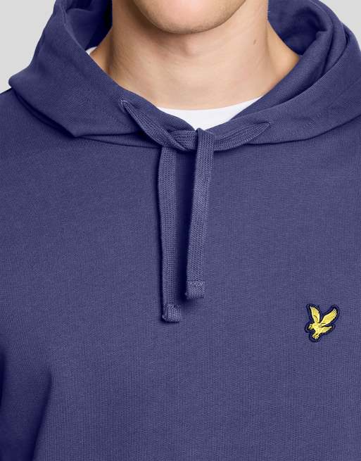 Lyle & Scott - Felpa con cappuccio mid layer color rich navy, 4 di 6