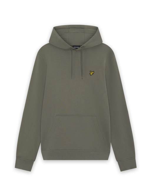 Lyle & Scott felpa con cappuccio midlayer in x569 khaki ash, 5 di 6