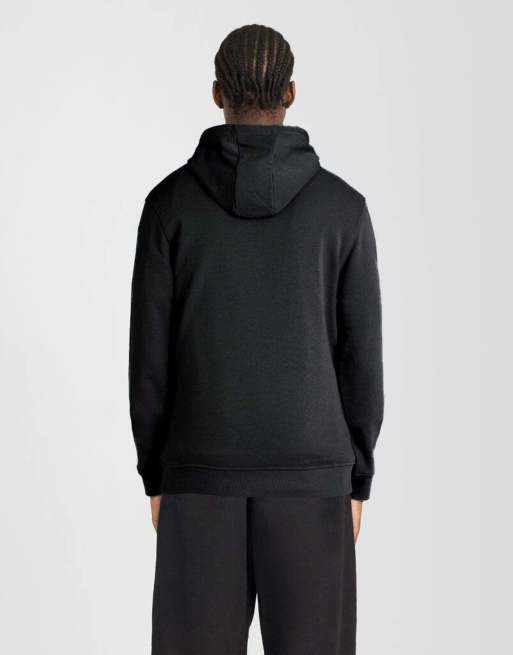Lyle & Scott felpa con cappuccio pullover midlayer nera, 4 di 6