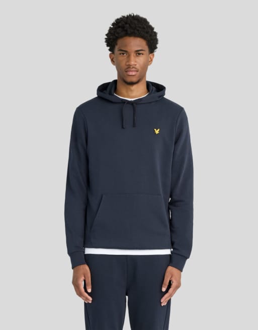 Lyle & Scott - Felpa con cappuccio sportiva midlayer blu navy scuro, 2 di 7