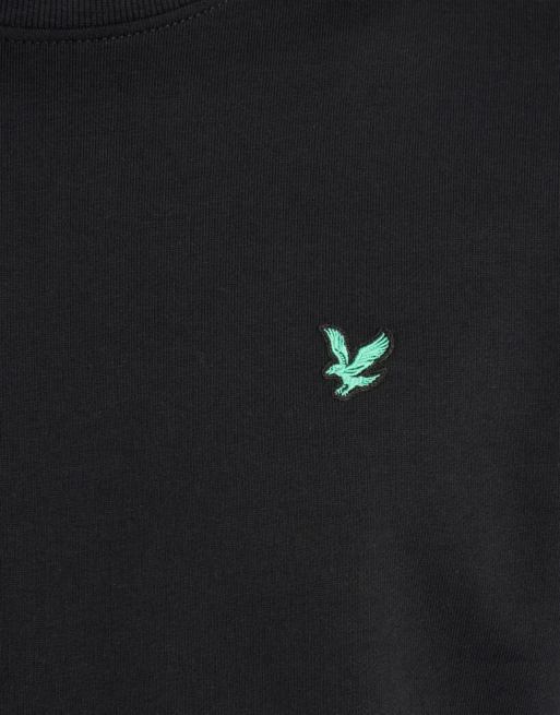 Lyle & Scott felpa girocollo da golf strato intermedio nero intenso, 5 di 5