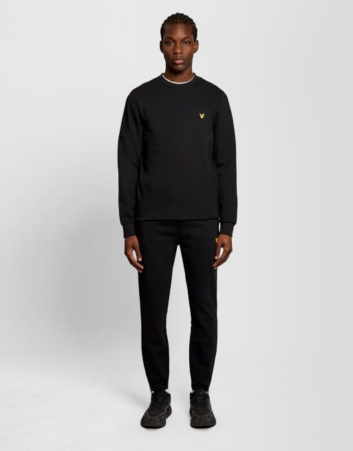 Lyle & Scott - Felpa girocollo mid layer nero corvino, 2 di 7