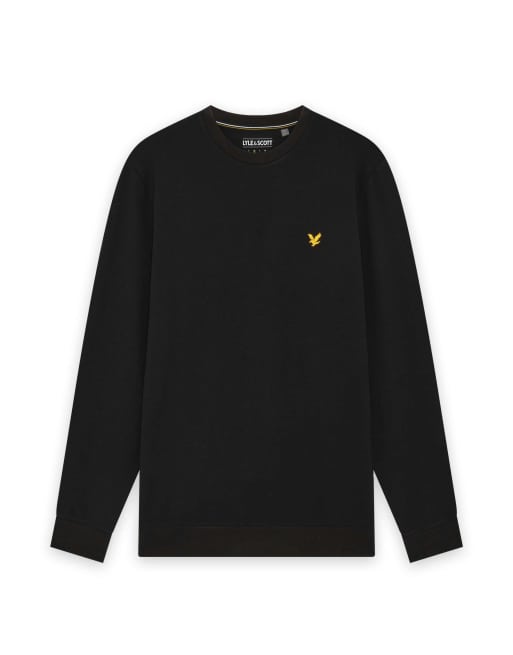 Lyle & Scott - Felpa girocollo mid layer nero corvino, 5 di 7
