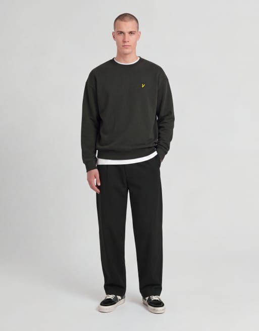 Lyle & Scott felpa girocollo pesante in loopback, strato intermedio, grigio canna di fucile, 3 di 6