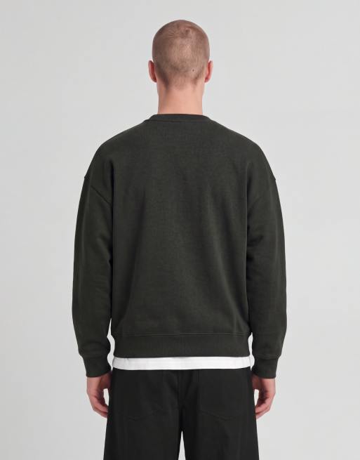 Lyle & Scott felpa girocollo pesante in loopback, strato intermedio, grigio canna di fucile, 4 di 6