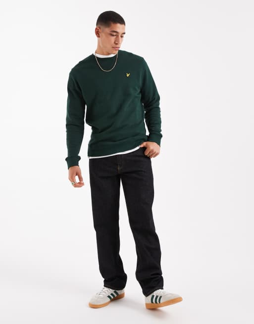 Lyle & Scott - Felpa girocollo verde scuro   , 3 di 4