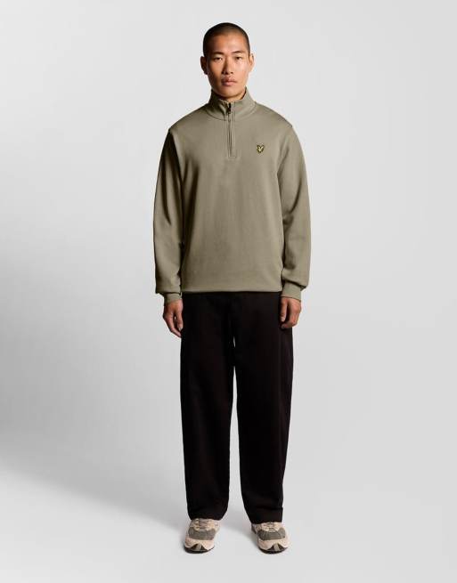 Lyle & Scott felpa midlayer con zip corta in w837 woolwich, 2 di 6