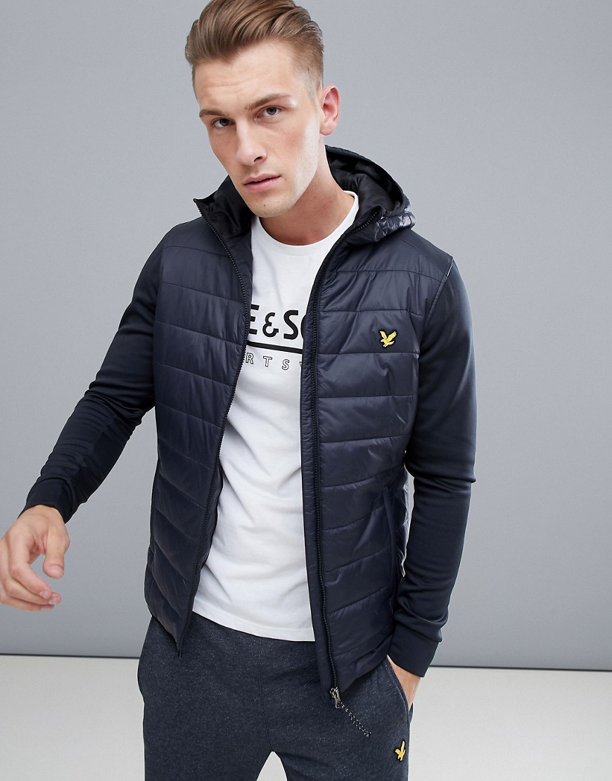 Lyle & Scott Fitness Grasmoore quilted body jacket in black