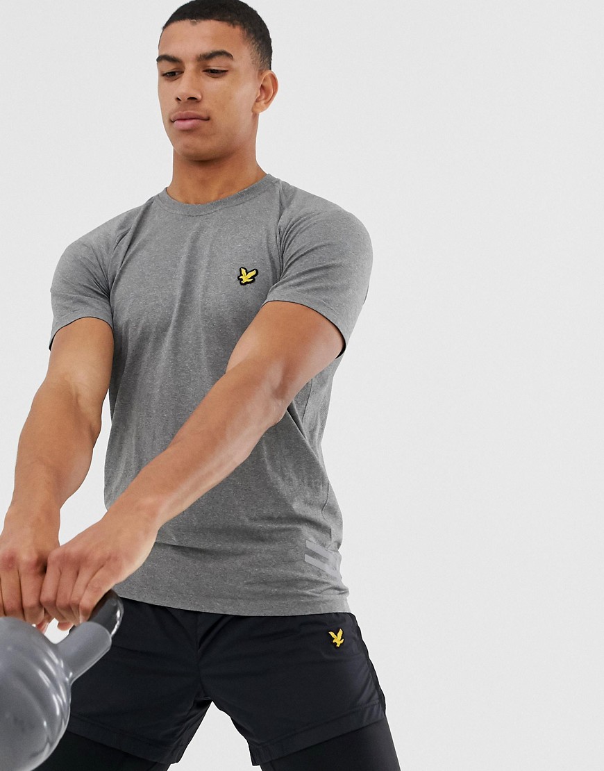 Lyle & Scott Fitness seamless run t-shirt in grey marl