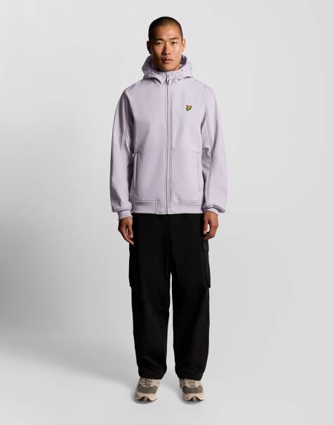 Lyle & Scott fleece back softshell jacket in  ash lilac   - view 1