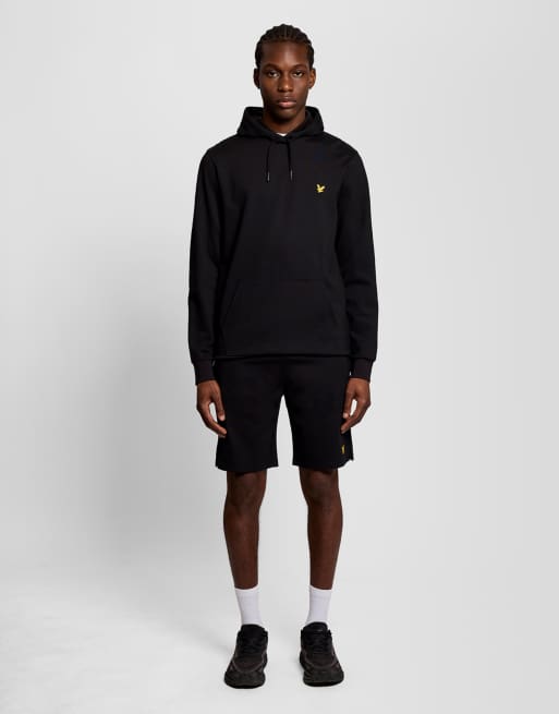 Lyle & Scott fleece hoodie als tussenlaag in jet black, 2 van 7