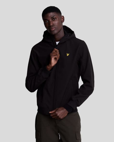 Lyle & Scott Fleeceback Softshell Jacket in black - view 1