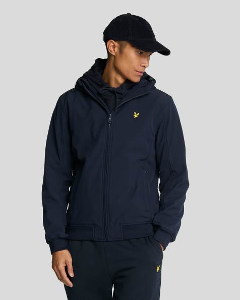 Lyle & Scott Fleeceback Softshell Jacket in Navy - view 1