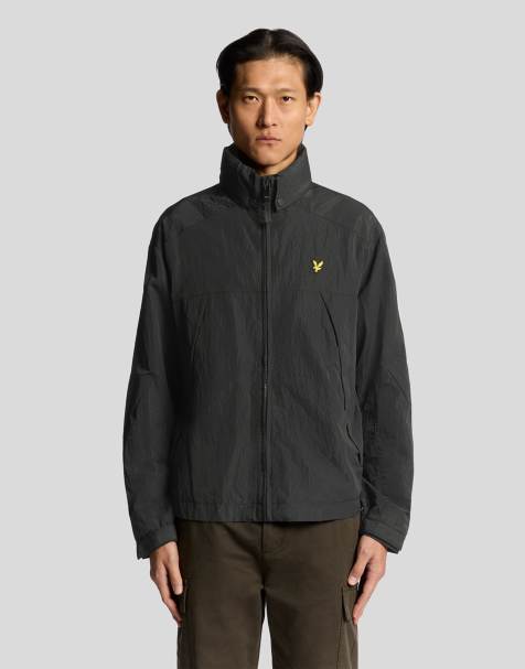 Lyle & Scott fold away hood jacket in  black ice   - view 1