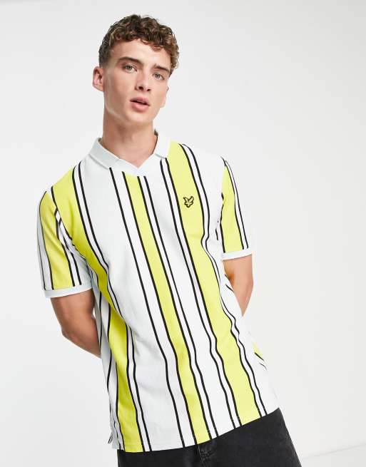 Lyle & Scott - Gestreepte polo in geel