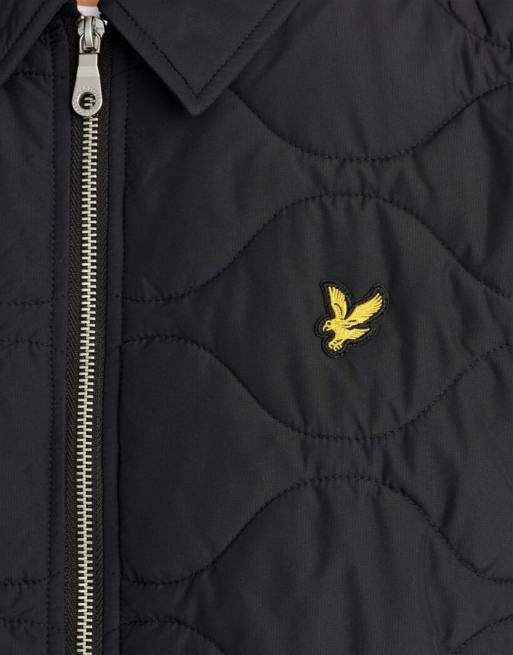 Lyle & Scott gewatteerd ripstop jack in z865 jet black, 6 van 6
