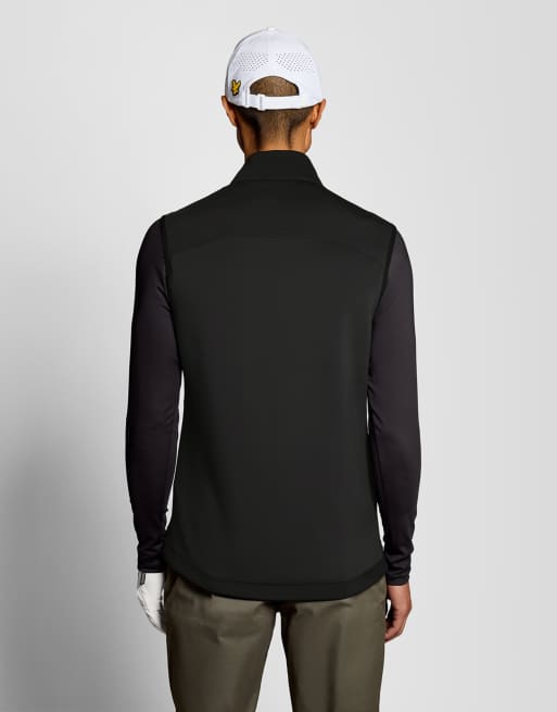 Lyle & Scott giacca leggera ibrida trapuntata con zip intera da golf, gilet in z865 nero jet, 4 di 7