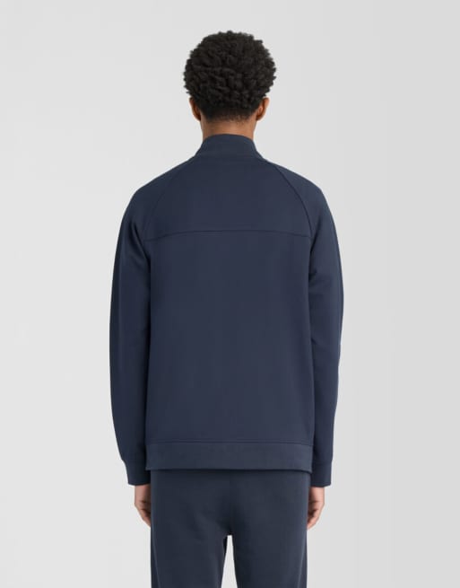 Lyle & Scott giacca sportiva in pile da strato intermedio blu navy scuro, 4 di 6