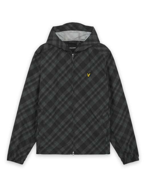Lyle & Scott giacca tartan con cappuccio e chiusura con zip nera, 5 di 6