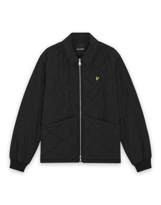 Lyle & Scott giacca trapuntata in ripstop z865 nero jet, 5 di 6