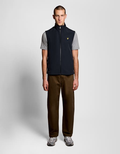 Lyle & Scott gilet softshell con retro in rete, collo alto, blu navy scuro z271, 2 di 6