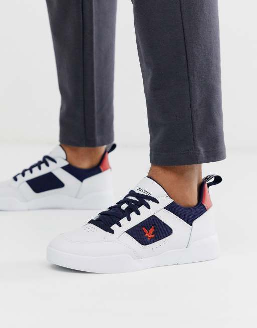 Lyle & Scott - Gilzean - Hardloopschoenen met leren logo in wit