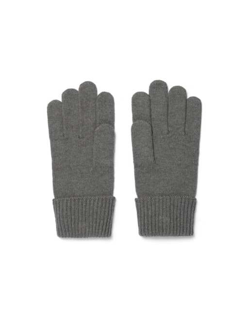 Lyle & Scott Gloves cotton merino gloves in t28 mid grey marl, 7 of 7