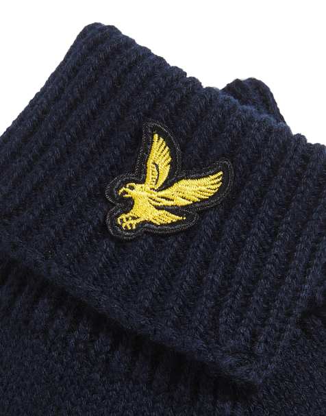 Lyle & Scott Gloves cotton merino gloves in z271 dark navy - view 1