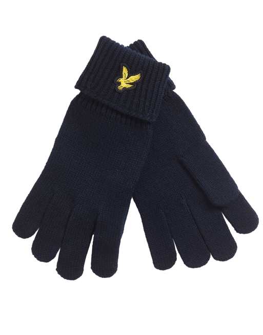 Lyle & Scott Gloves cotton merino gloves in z271 dark navy, 2 of 6