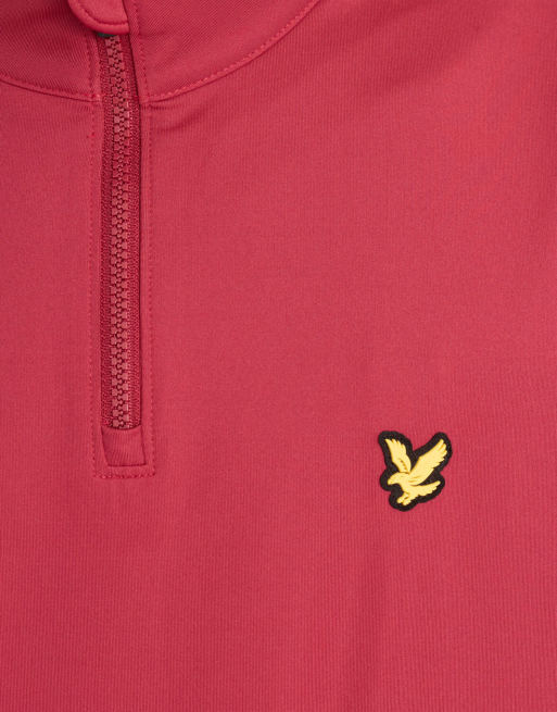 Lyle & Scott Golf Core Midlayer mit Viertelreißverschluss in x202 Plum, 6 von 6
