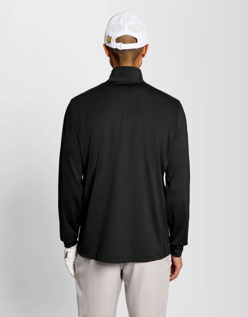 Lyle & Scott Golf Core Midlayer mit Viertelreißverschluss in z865 Jet Black, 4 von 7