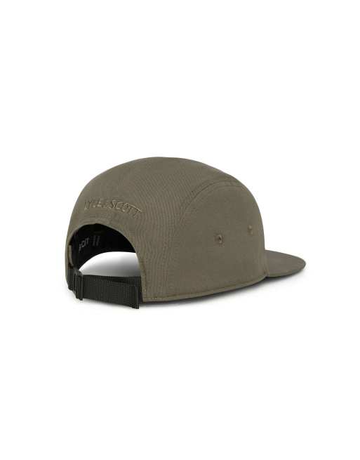 Lyle & Scott - gorra de cinco paneles en x569 khaki ash, 6 de 7