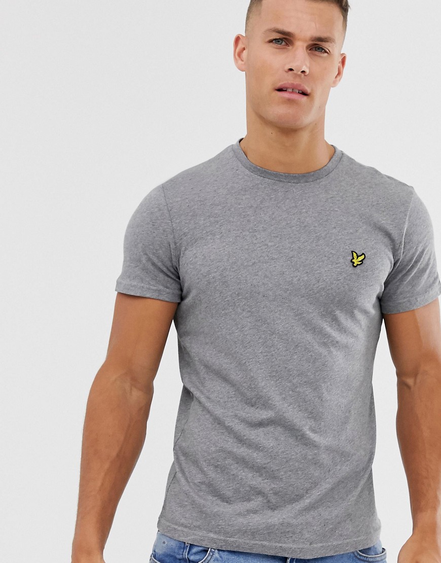 Lyle & Scott – Gråmelerad t-shirt med logga