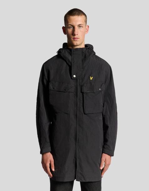 Lyle & Scott guard parka in black ice - view 1