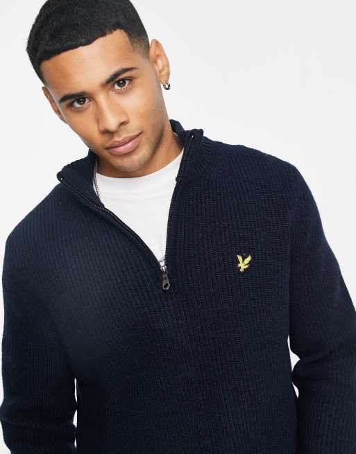 Lyle and scott zip on sale jumper