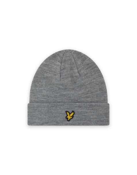 Lyle & Scott Headwear basic beanie in t28 mid grey marl - view 1
