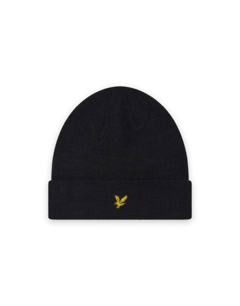 Lyle & Scott Headwear basic beanie in z865 jet black - view 1