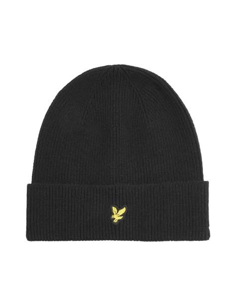 Lyle & Scott Headwear beanie in z865 jet black - view 1