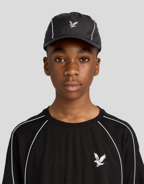Lyle & Scott Headwear reflective piped cap in z865 jet black - view 1