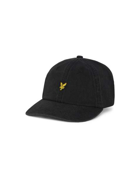 Lyle & Scott Headwear washed cap in z865 jet black - view 1