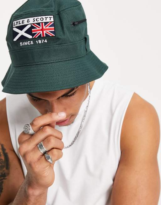 Lyle and scott bucket hat green on sale