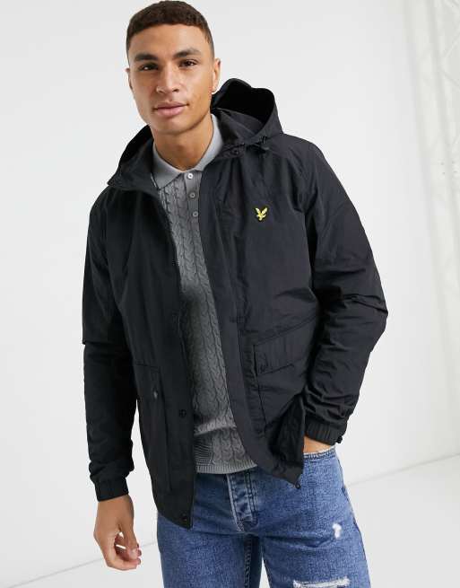 Lyle Scott hooded pocket jacket in black