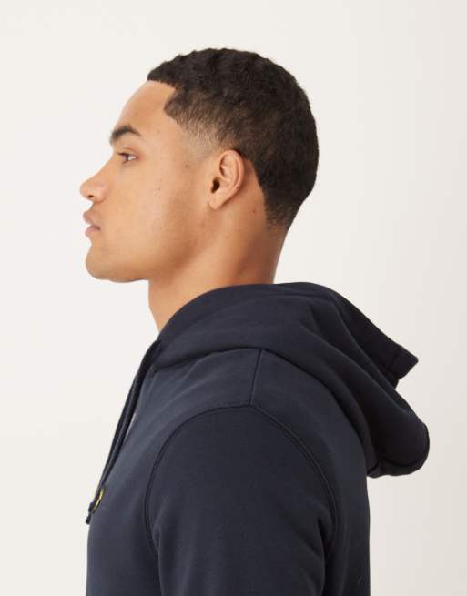 Lyle & Scott - Hoodie zonder sluiting in donker marineblauw   , 4 van 5
