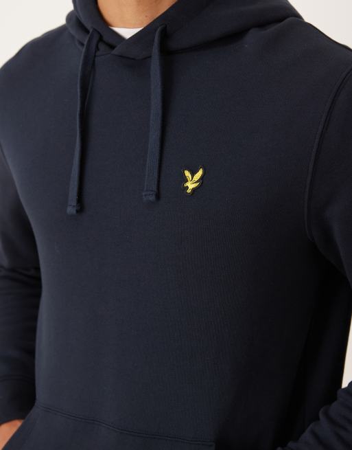 Lyle & Scott - Hoodie zonder sluiting in donker marineblauw   , 5 van 5