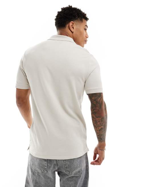 Lyle & Scott – Icon – Beżowa koszulka polo z piki z logo, 2 z 4