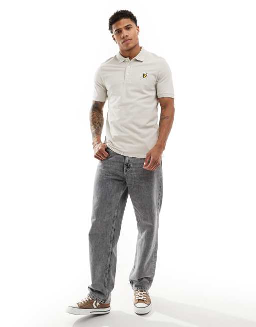 Lyle & Scott – Icon – Beżowa koszulka polo z piki z logo, 4 z 4