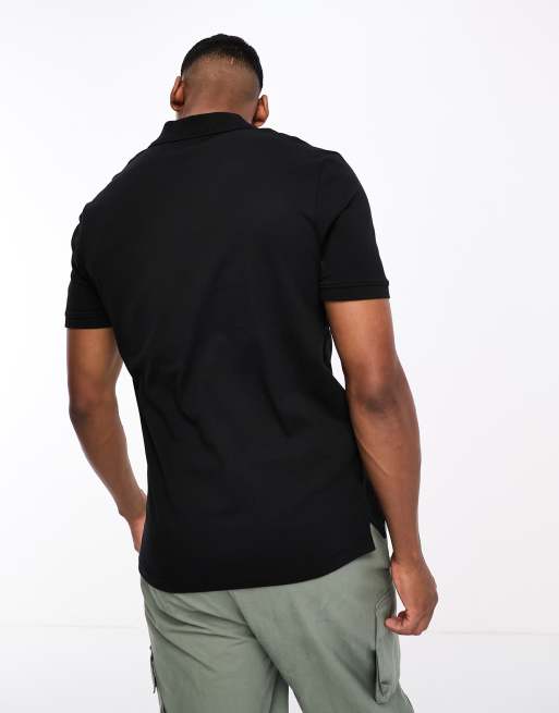 Lyle & Scott – Icon – Czarna koszulka polo z piki z logo   , 2 z 4