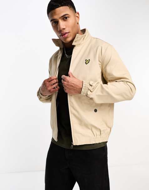 Lyle & Scott icon logo harrington jacket in stone - view 1